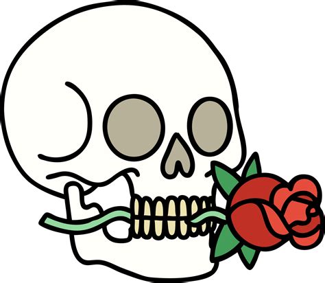 tattoo skull traditional 5