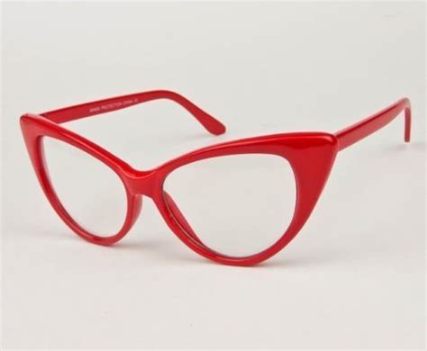 Retro Cat Eye Nikita Pinup Clear Lens Sexy Secretary Big Eyeglasses