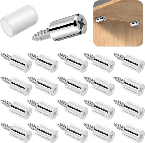 20pcs Cabinet Shelf Support Pegs Self Tapping Screws