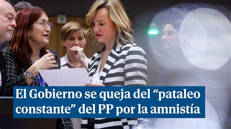 Pilar Alegría pide al PP que abandone la oposición de pataleo