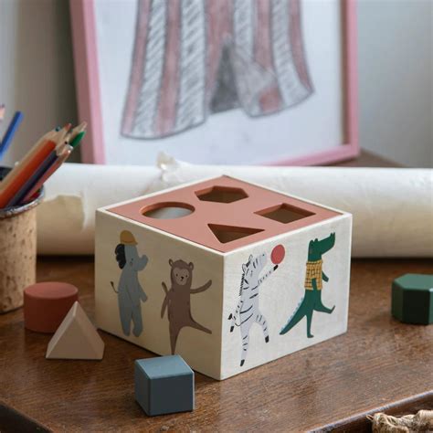 Sebra Gioco Montessori Cubo In Legno Con Forme Geometriche Bamby Store