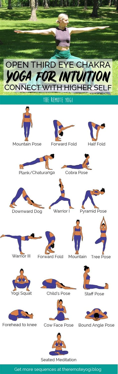 Yoga For The Third Eye Chakra Printable Pdf Chakra Yoga Yoga Poses