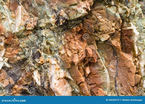 A Sedimentary Chert Rock In The Hand Royalty-Free Stock Photo ...