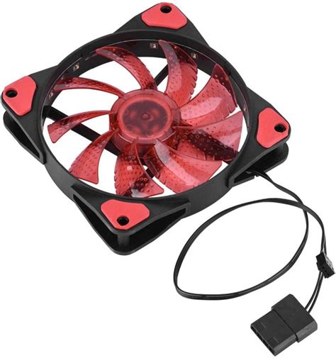 Heayzoki PC CPU Gehäusekühler 12 cm 120 mm 15 LEDs PC Lüfter