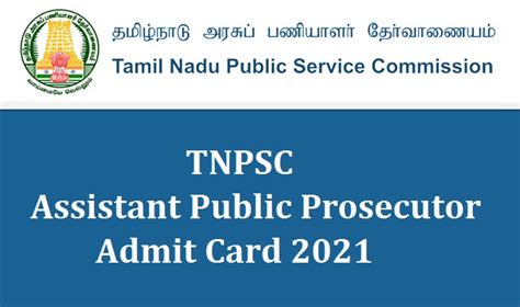 Tnpsc Assistant Public Prosecutor Admit Card 2021 {out} App Preliminary Hall Ticket