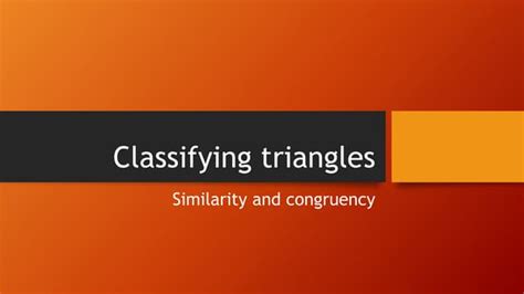 Classifying triangles | PPT