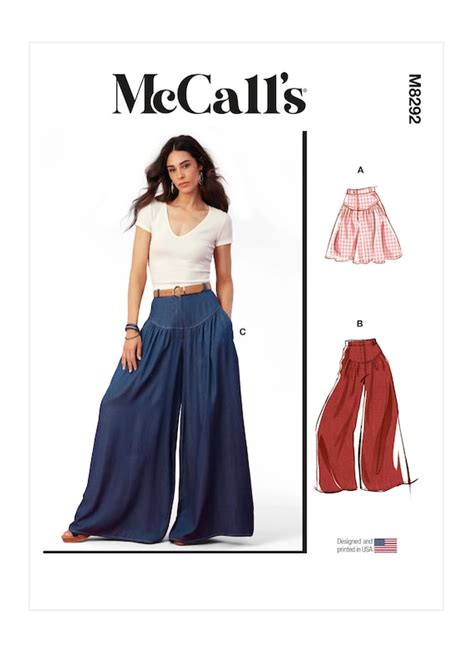 Easy Sewing Pattern For Womens Pants And Shorts Wide Leg Etsy