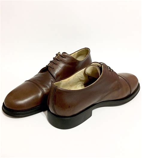 Joseph And Feiss Mens Brown Leather Captoe Derby Dress Shoes Size 13 M Italy Ebay