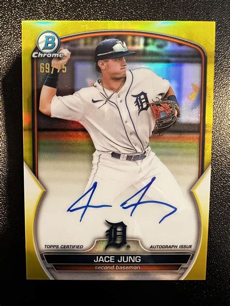 Bowman Chrome Prospect Autographs Yellow Refractors Cpajj