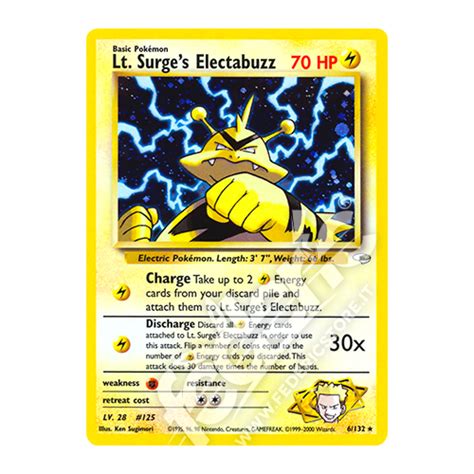 028 132 Lt Surges Raichu Rara Prima Edizione ENG MINT Federicstore