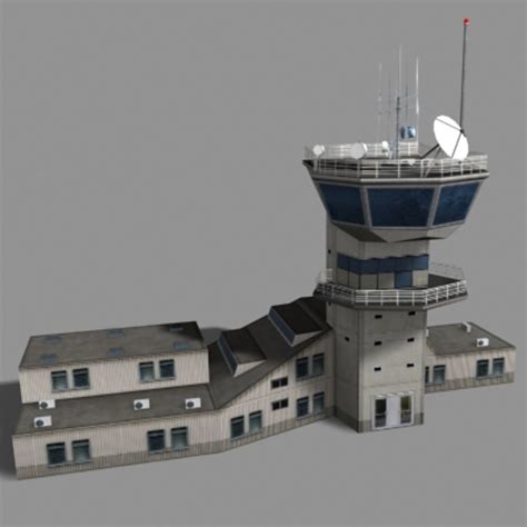 3d model air control tower