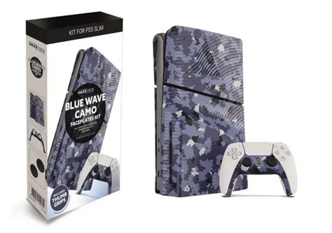 Kryt Na Konzoli Ps Slim Blue Wave Camo Faceplates Kit Ps