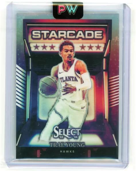 2023 24 PANINI SELECT Trae Young Étui SSP Starcade Hit Atlanta