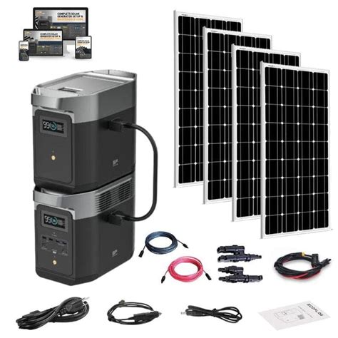 EcoFlow DELTA [2] Solar Kits - 1,800W / 1,024wH Portable Solar Power S - ShopSolar.com