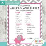 Hot Pink Elephant Baby Shower Games D103 Baby Printables
