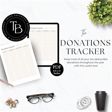 Donation Tracker Printable Giving Log Tithe Church Offerings Charitable Donations Non