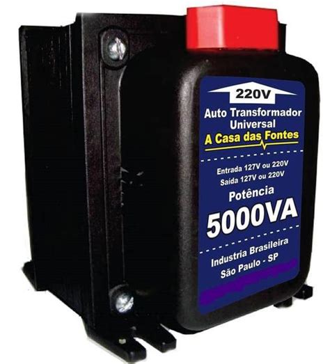 Auto Transformador Automático Bivolt 5000Va Até 12 000 Btus Auto