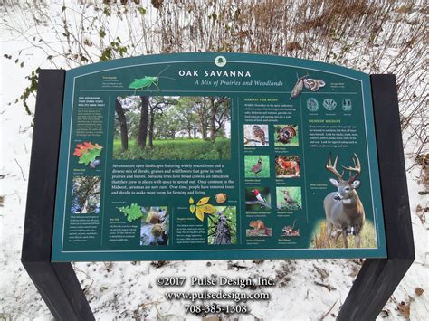 Oak Savanna Interpretive Trail Sign Exhibit Installation Photos At