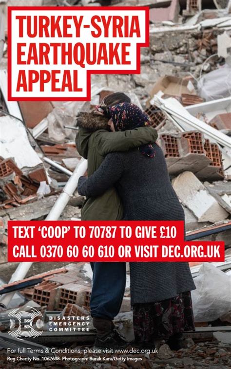 Turkey Syria Earthquake Appeal Coop Colleagues Connect