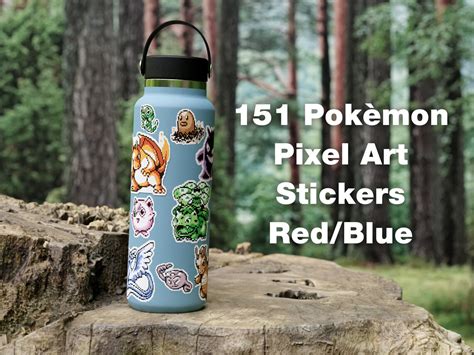 Pokemon Gen 1 Pixel Art Stickers Red/blue Pokemon Sticker - Etsy