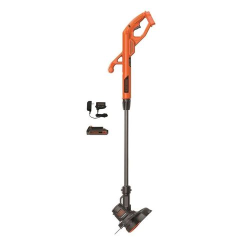 Black Decker 20 Volt Max 10 In Straight Cordless String Trimmer With Edger Capable Battery