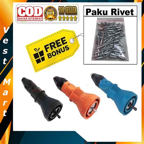 Jual Tang Ripet Bor Listrik Adapter Tang Rivet Adaptor Rivet Gun