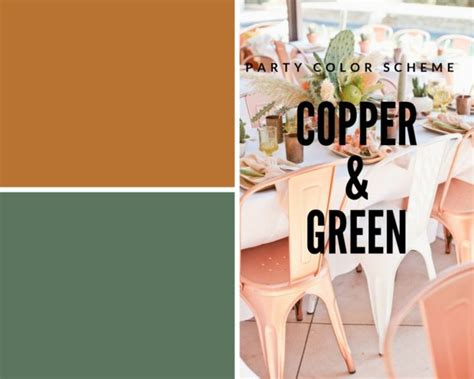 Party Color Scheme: Copper and Green Themed Desert Party - The Daily ...