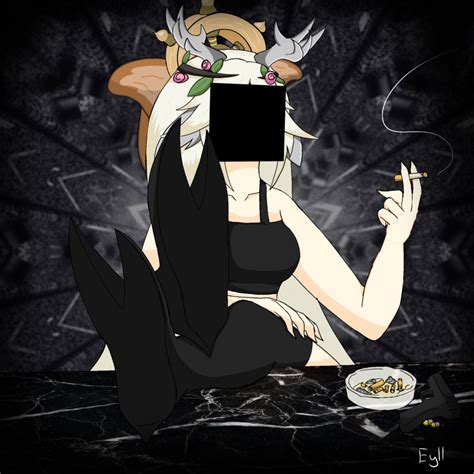 Rule 34 1girls Bad Girl Calamity Mod Censored Face Cigarette Crop Top Eyllmao Female Flowers