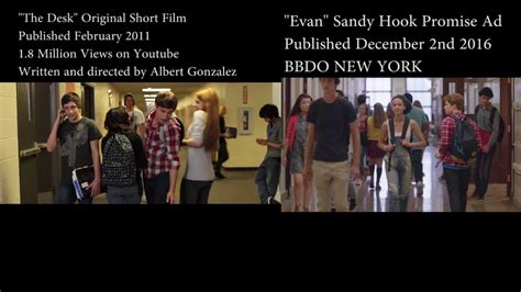 "Evan" Sandy Hook Promise Ad Copies "The Desk" Original Short film by ...