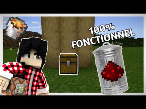 Comment faire une poubelle automatisée Tuto redstone 6 Minecraft PE