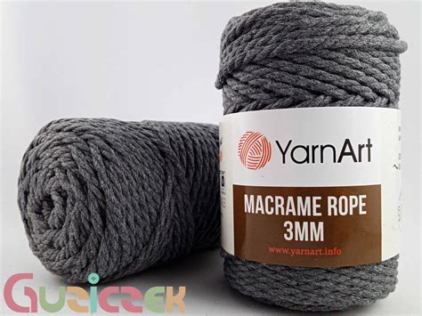 Sznurek Yarnart Macrame Rope Mm Ciemny Szary Pasmanteria Guziczek