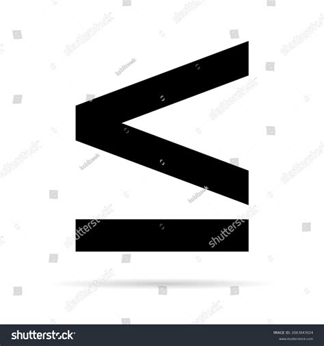 Less Than Equal Mathematics Symbol Education Stock Vector (Royalty Free ...