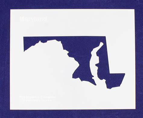 State Of Maryland Stencil 8 X 10 Inches