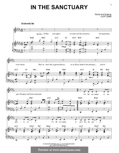 In the Sanctuary by K. Carr - sheet music on MusicaNeo