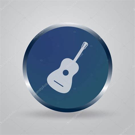 Guitar Icon Vector Acoustic Musical Instrument Sign Stock Vector