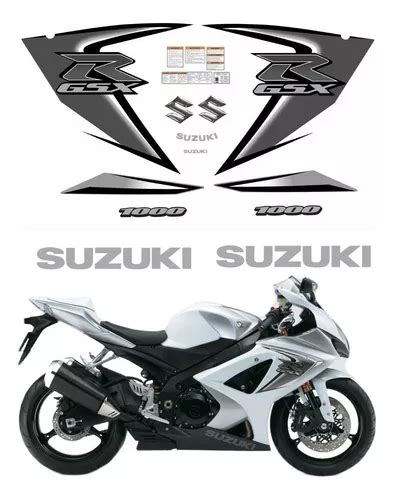 Kit De Pegatinas Con Emblema Blanco Suzuki Srad Gsxr Gsx R