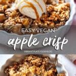 Easy Vegan Apple Crisp Vibrant Plate