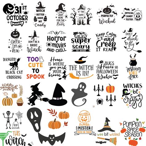 Halloween Svg Bundle Cut Files Cricut Digital Download - Etsy