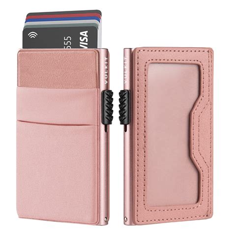 Buy Vulkit Minimalist Wallet With Id Window And Edc Pocket Pop Up Card Holder Rfid Blocking Slim