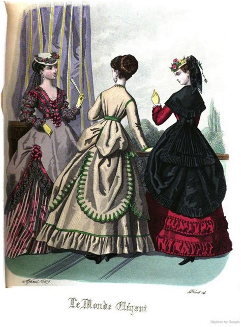 Le Monde Elégant 1869 April Victorian fashion Historical fashion