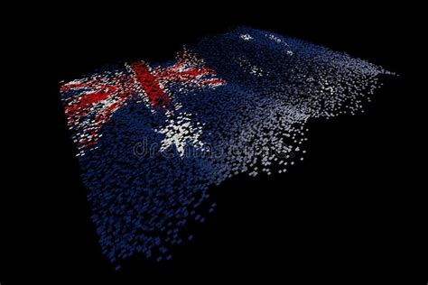 Waving Australian Flag, Waving Flag Stock Illustration - Illustration ...