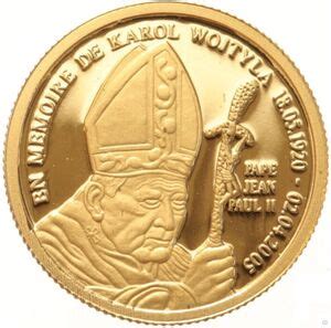 Coin Francs John Paul Ii Memorial Congo Democratic Republic