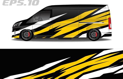 Camper Van Wrap Design Vector For Vehicle Vinyl Stickers And Automotive