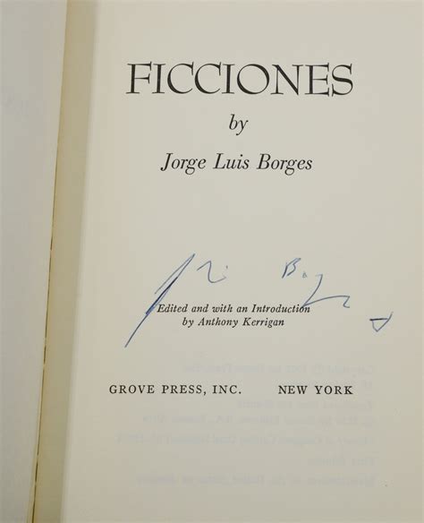 Ficciones Jorge Luis Borges First Edition