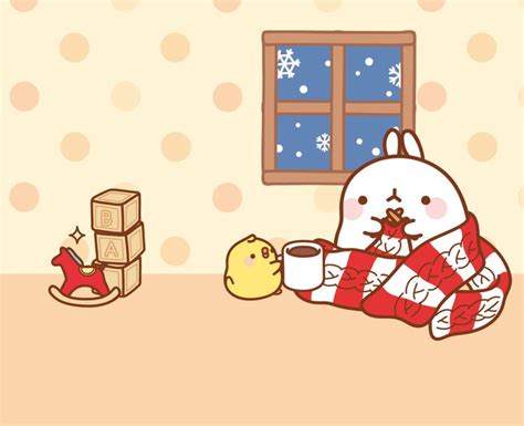 Molang Molang Molang Wallpaper Kawaii Christmas