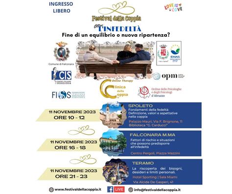 Il Festival Della Coppia Fa Tappa A Teramo Il Giorno Novembre