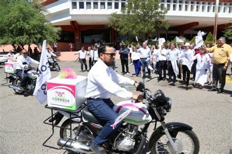 Gobernador entrega 59 motocicletas a Sepomex y anuncia rehabilitación