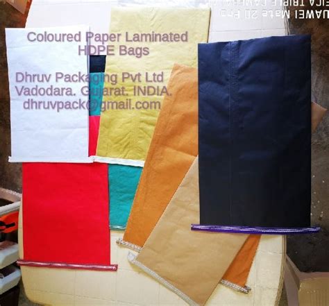 Paper Laminated Colored Hdpe Bags For Packaging Feature Easy To