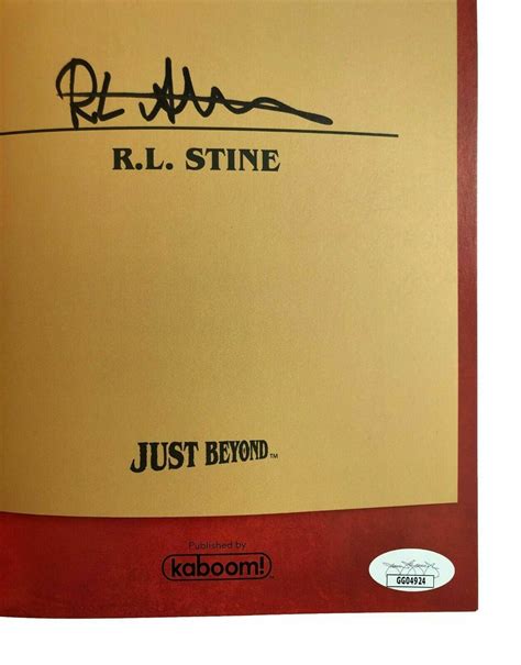 R L Stine Signed Just Beyond Book Jsa Coa Novel Rl Auto Goosebumps