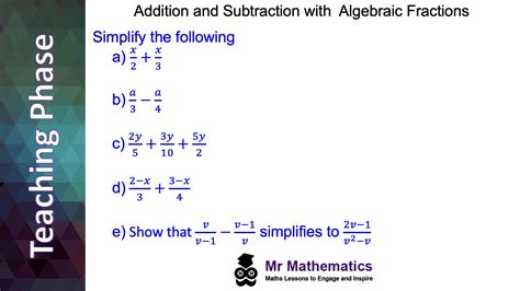 Mastering Algebraic Fractions With Single Brackets Mr